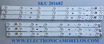 KIT DE LED´S PARA TV (6 PIEZAS) / PHILIPS LG INNOTEK 46"NDF REV0.0 R TYPE / LG INNOTEK 46"NDF REV0.0 L TYPE / UDULEDOGS019 REV.B / UDULEDOGS020 REV.B / PANEL U3GQ0XH / MODELO 46PFL3608/F7